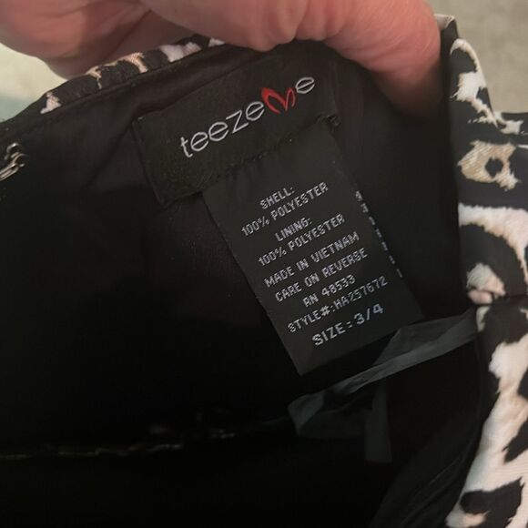 Teeze Me Strapless Animal Print with Red Roses Party Dress, Size 3/4, NWT C27 - Picture 13 of 13